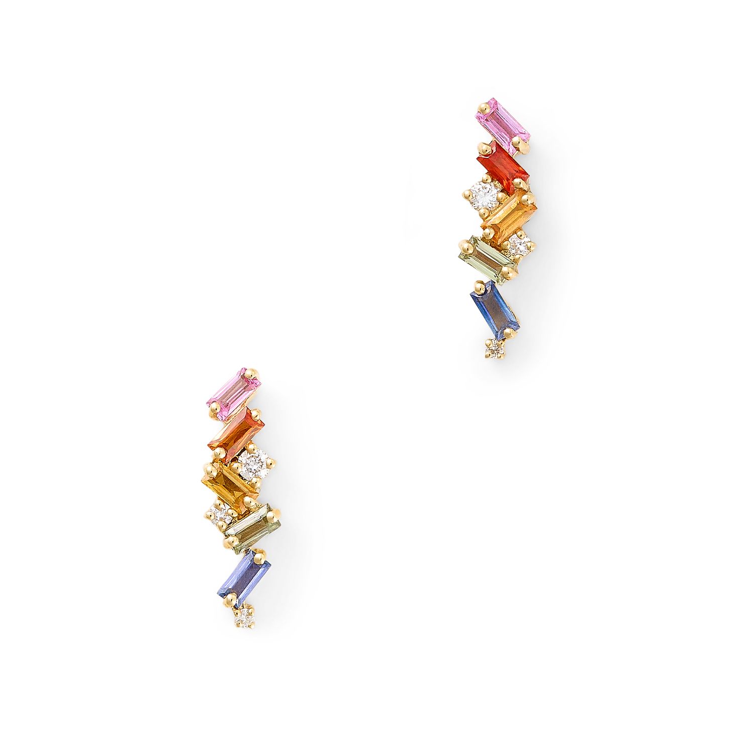 Abstract Gemstone Earrings
