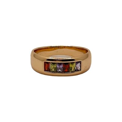 Gold plated ring zirkonia