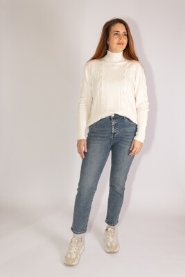 Knitted Turtleneck Beige