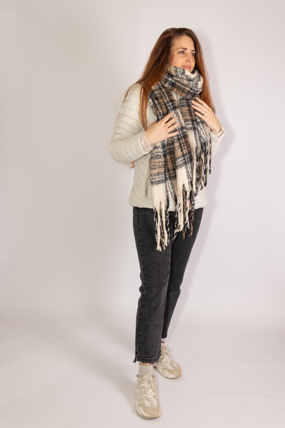Tartan Scarf Camel