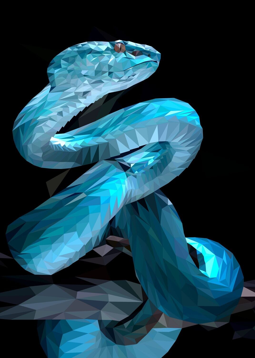 Snake low poly