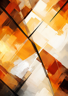 Abstract Orange Shapes 5
