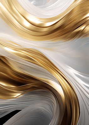 Abstract White Gold Waves