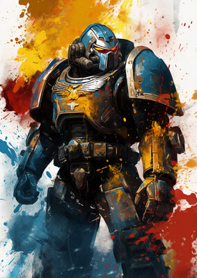 Space soldier Marine Abstract 3