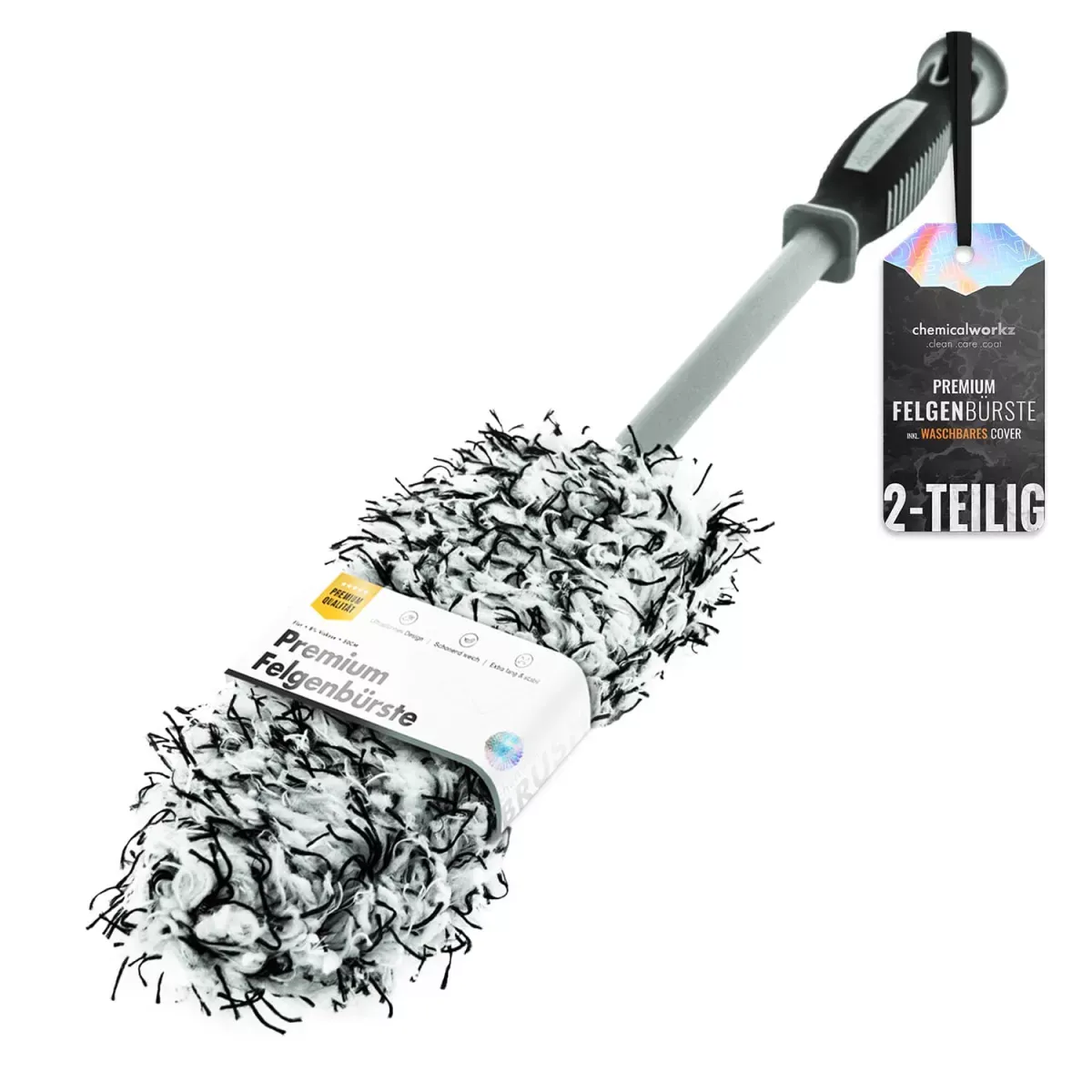 chemicalworkz Flat Wheel Brush long - microfiber