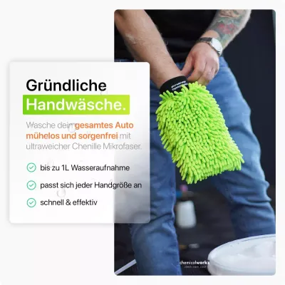 chemicalworkz Chenille Wash Mitt green