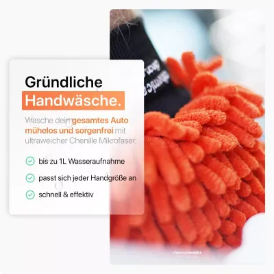 chemicalworkz Chenille Wash Mitt orange