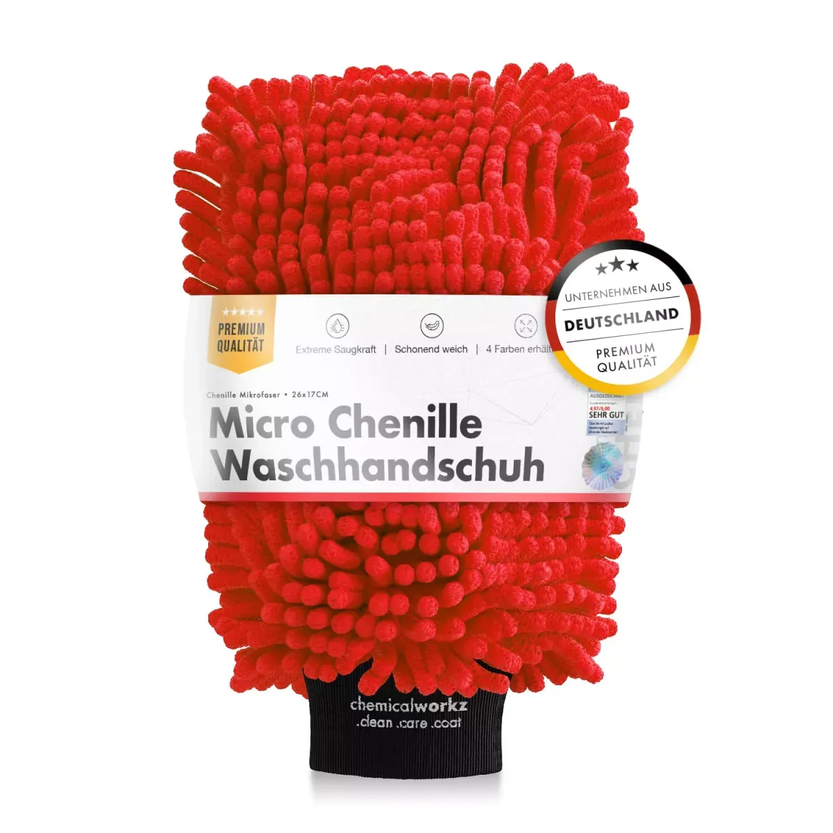 chemicalworkz Chenille Wash Mitt red