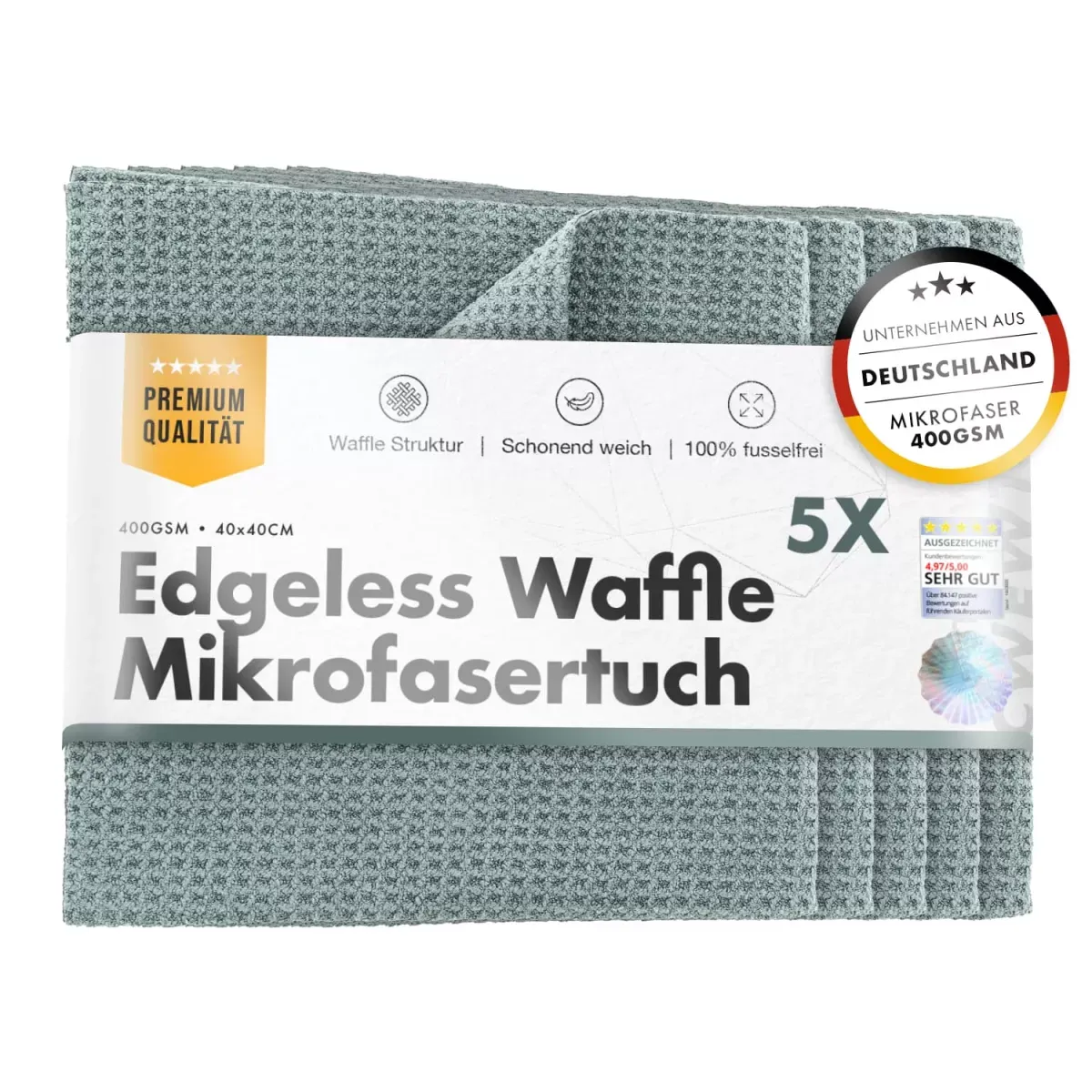 chemicalworkz Edgeless Waffle Towel 400GSM glasdoek 5pcs