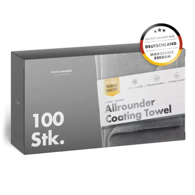 chemicalworkz Allrounder Coating Towel 250GSM Grey 40×40cm 100pcs