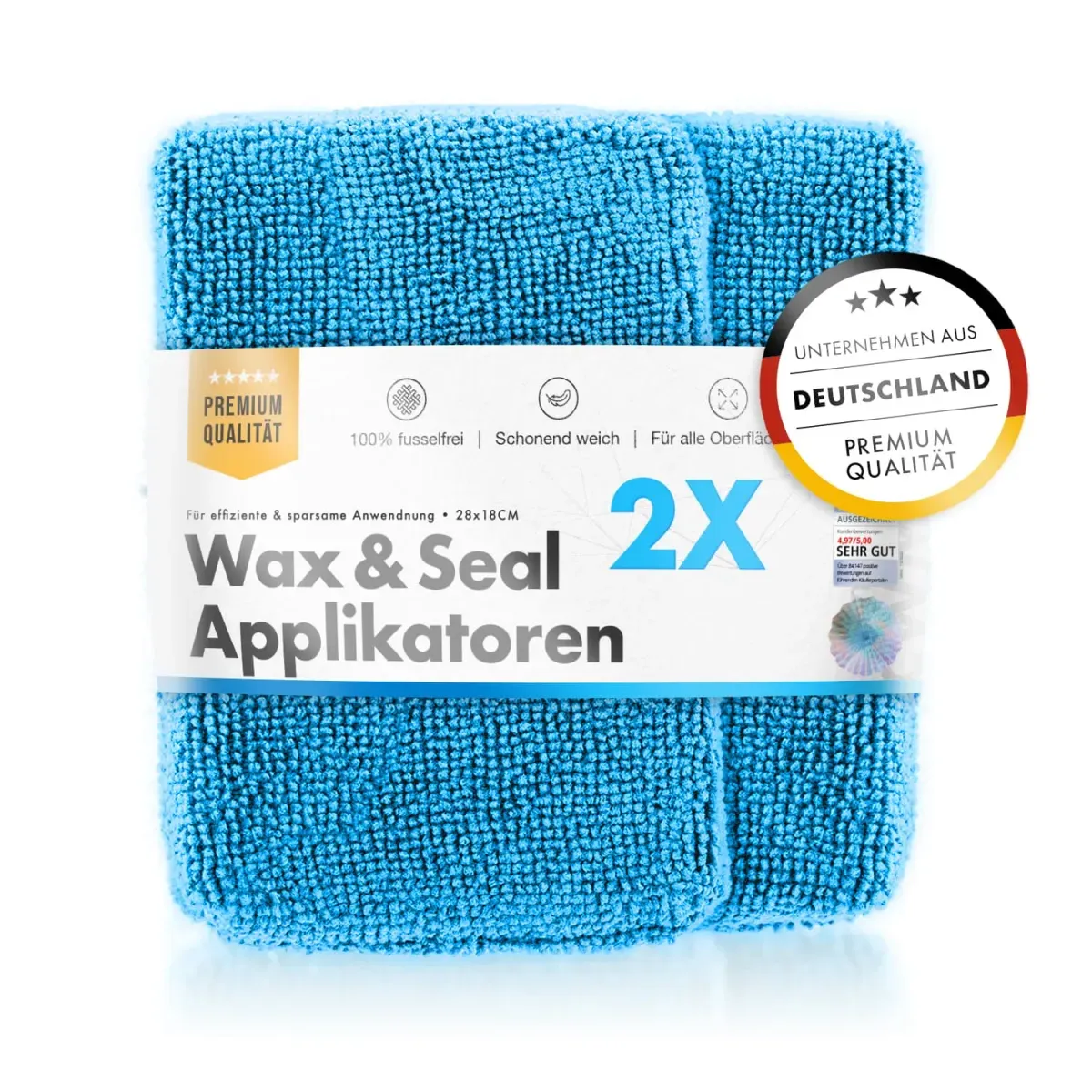 chemicalworkz Microfibre Wax/Sealant Applicator Bleu 2pcs