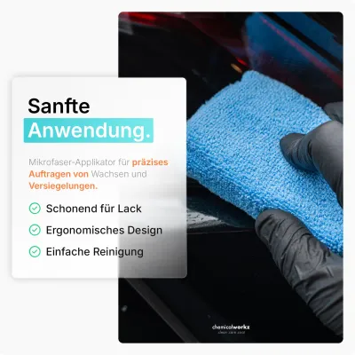 chemicalworkz Microfiber Wax/Sealant Applicator Blue 2pcs