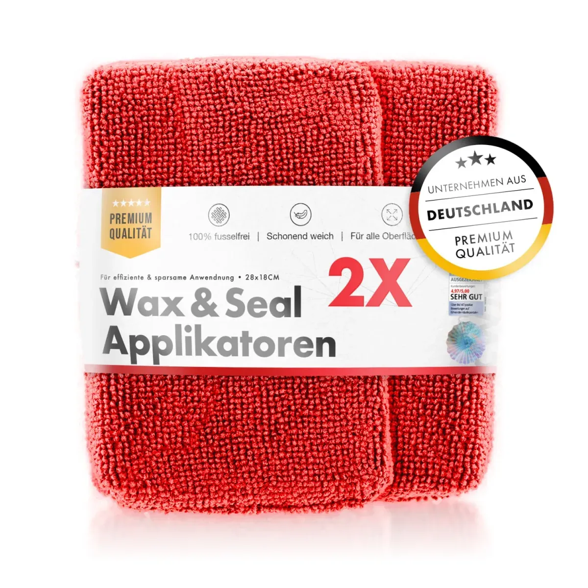 chemicalworkz Microvezel Wax/Sealant Applicator Rood 2st