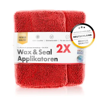 chemicalworkz Microfiber Wax/Sealant Applicator Red 2pcs