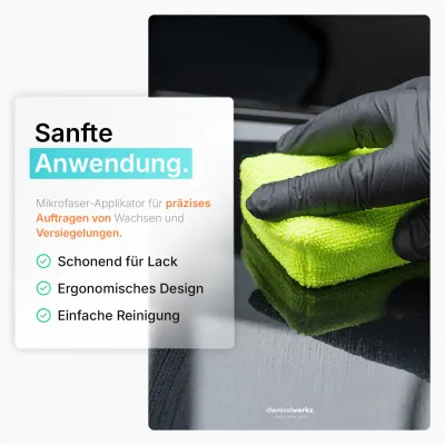 chemicalworkz Microfiber Wax/Sealant Applicator green 2pcs