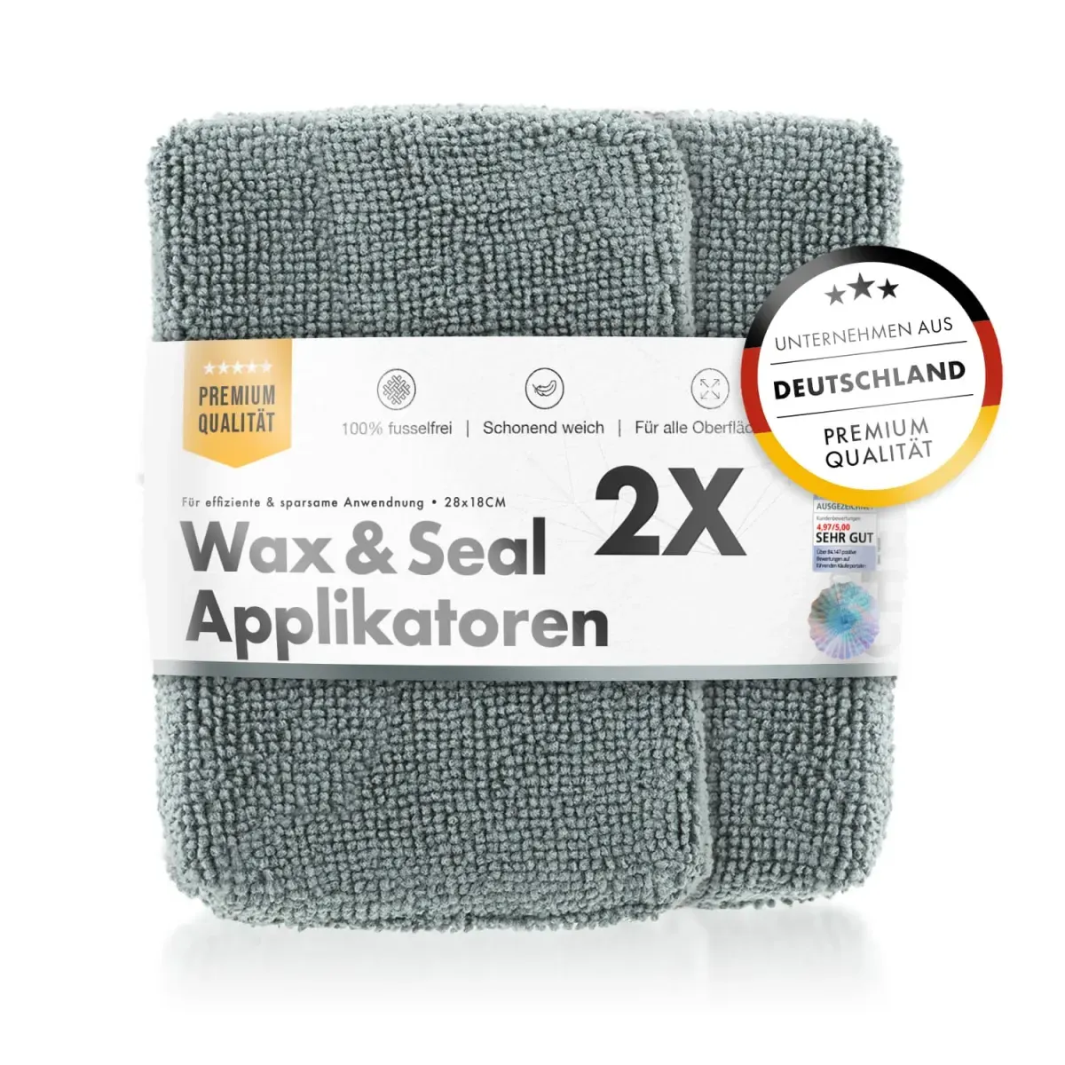 chemicalworkz Microfibre Wax/Sealant Applicator Gris 2pcs