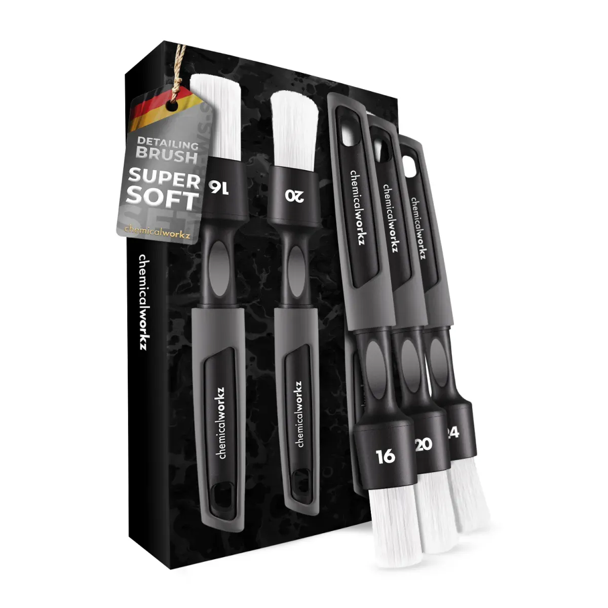 chemicalworkz Detailing Brush White Soft Pinsel Set