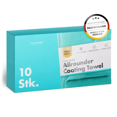 chemicalworkz Allrounder Coating Towel 250GSM Turqoise 40×40cm 10stk