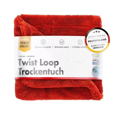 Chemicalworkz Shark Twisted Loop serviette de séchage 1400GSM Rouge