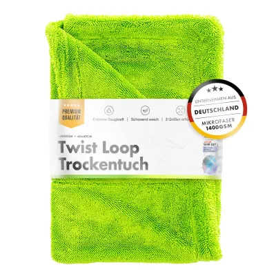 Chemicalworkz Shark Twisted Loop drying towel 1400GSM Green Chemicalworkz Shark Twisted Loop drying towel 1400GSM Green