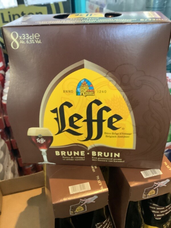 Leffe bruin 33cl x 8