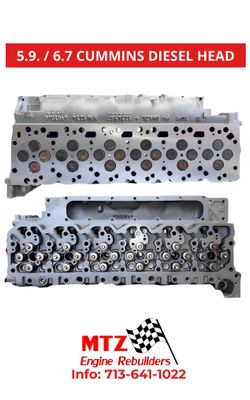 5.9 & 6.7 DODGE CUMMINS DIESEL CYLINDER HEAD COMPLETE REBUILD