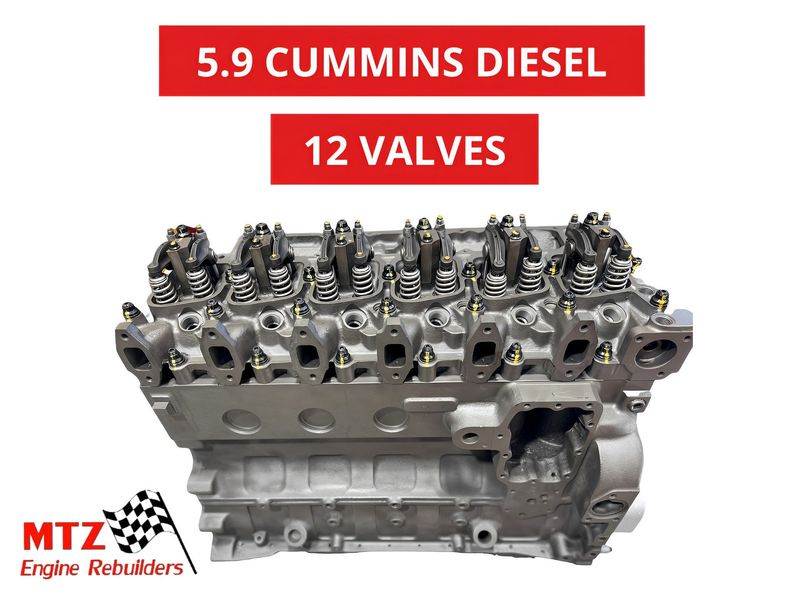 5.9 CUMMINS REMANUFACTURED DIESEL ENGINE LONG BLOCK 1994 - 1998 12 VALVE