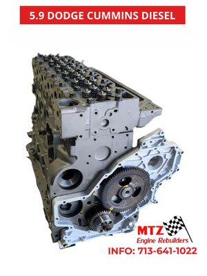 5.9 CUMMINS REMANUFACTURED DIESEL ENGINE LONG BLOCK 2003 - 2004