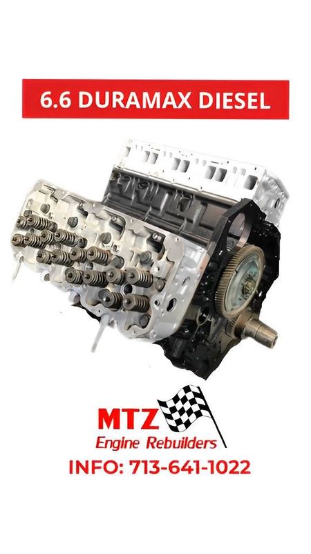 6.6 DURAMAX LB7 & LLY REMANUFACTURED DIESEL ENGINE LONG BLOCK 2001 - 2005