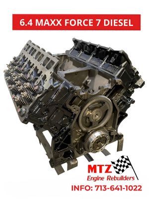 NAVISTAR 6.4 MAXXFORCE 7 REMANUFACTURED DIESEL ENGINE LONG BLOCK