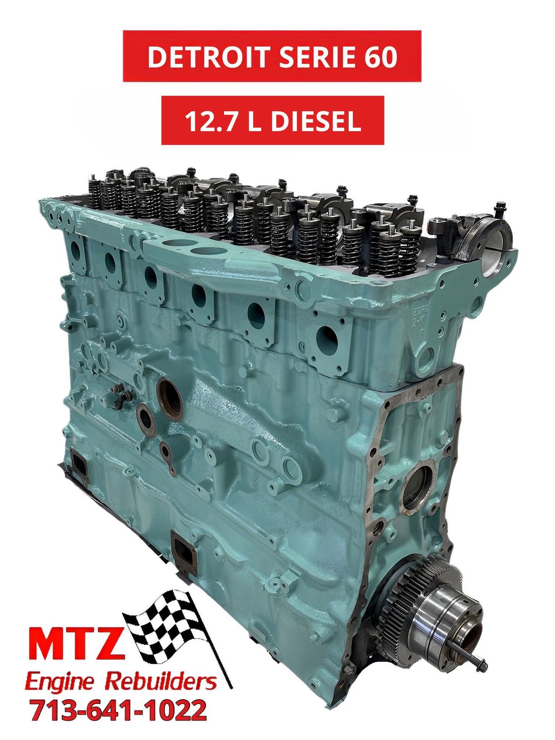 DETROIT SERIE 60 12.7L REMANUFACTURED DIESEL ENGINE LONG BLOCK