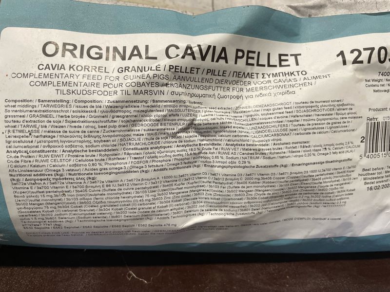 Cavia Pellet 20kg