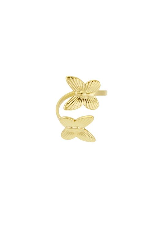 Double wings ring - goud