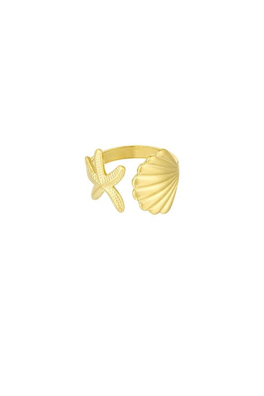 Sea shell vibe ring - goud