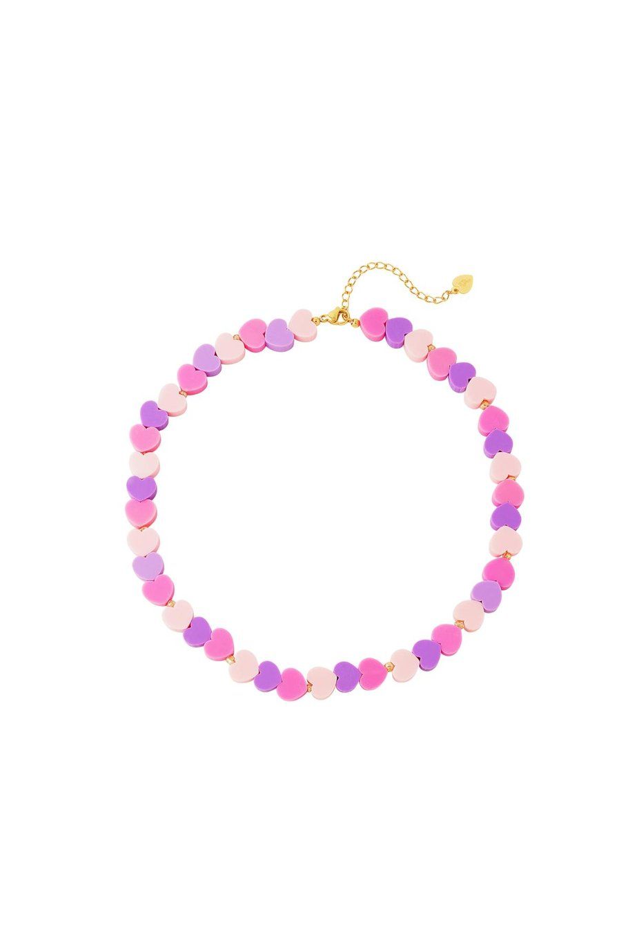 Summer hearts necklace - Paars