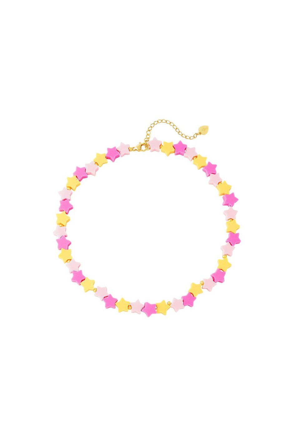 Starry night necklace - roos/geel