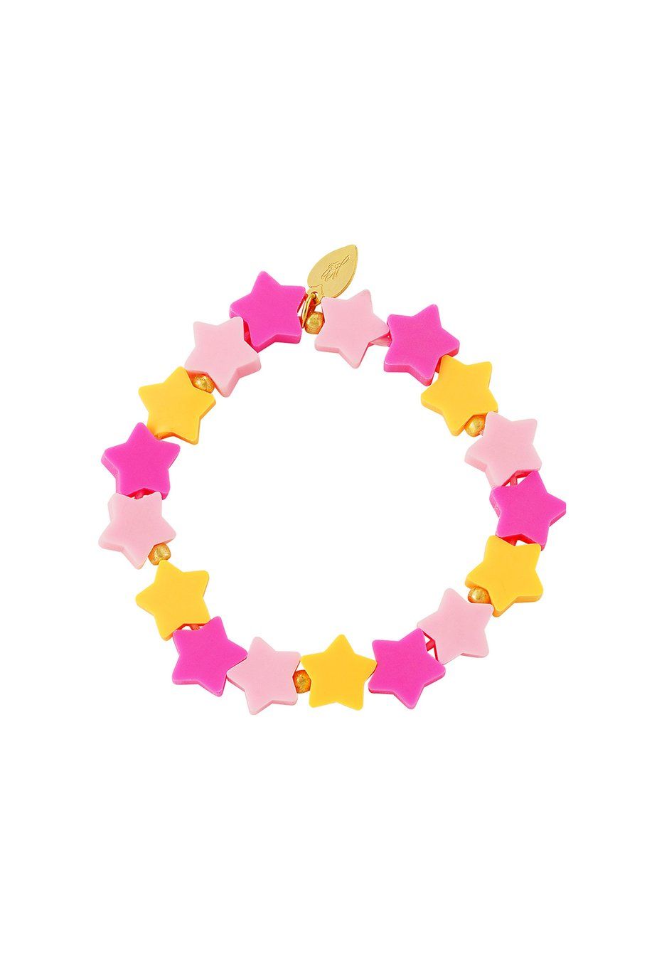 Starry night bracelet - roos/geel