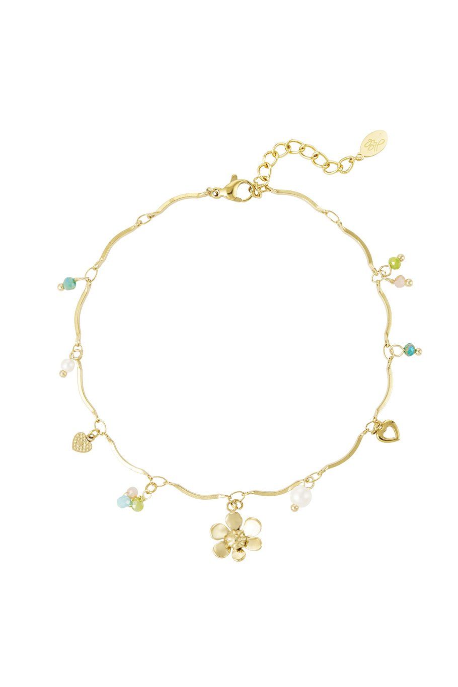 Charm anklet summer -  goud