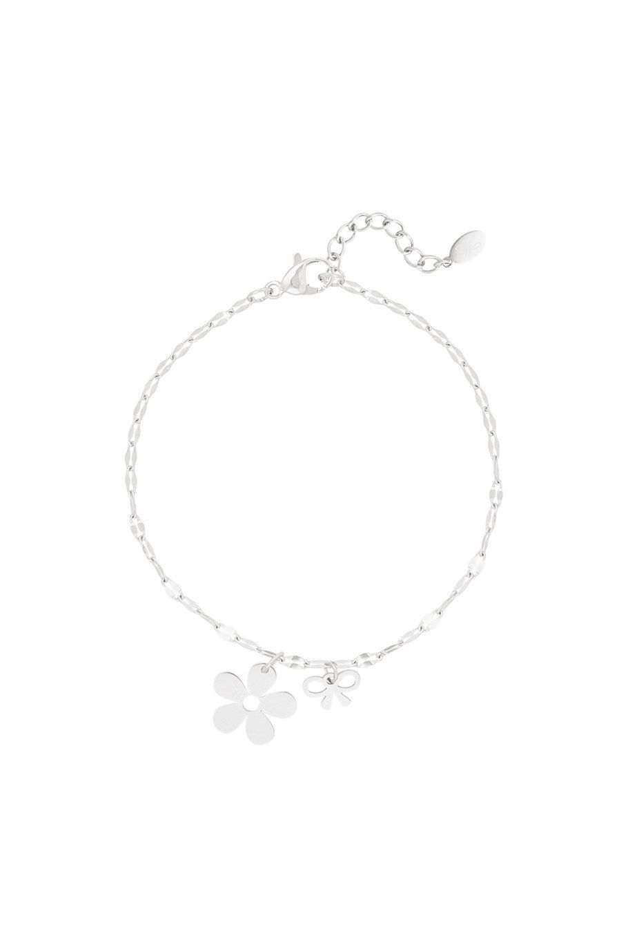 Floral bowlicious bracelet - zilver