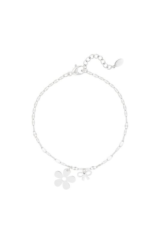 Floral bowlicious bracelet - zilver