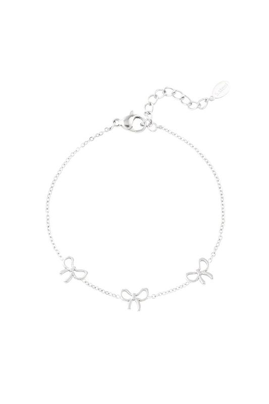 Charming bows bracelet - zilver