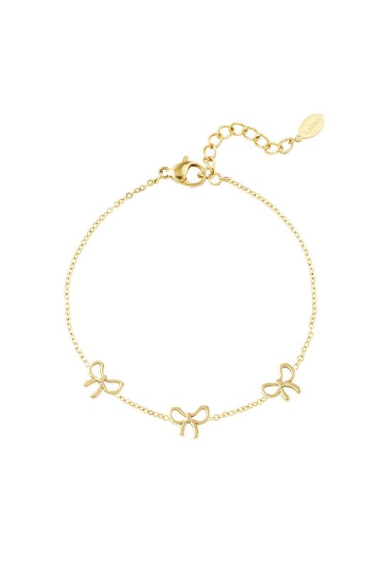 Charming bows bracelet - goud