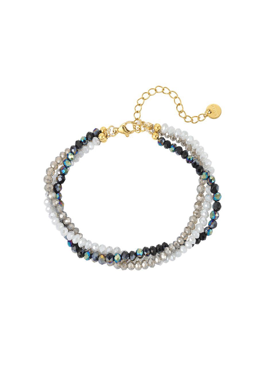 Beads bracelet - grijs