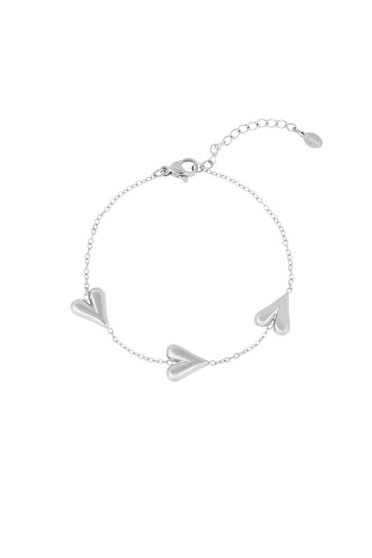 Hearts day bracelet - zilver