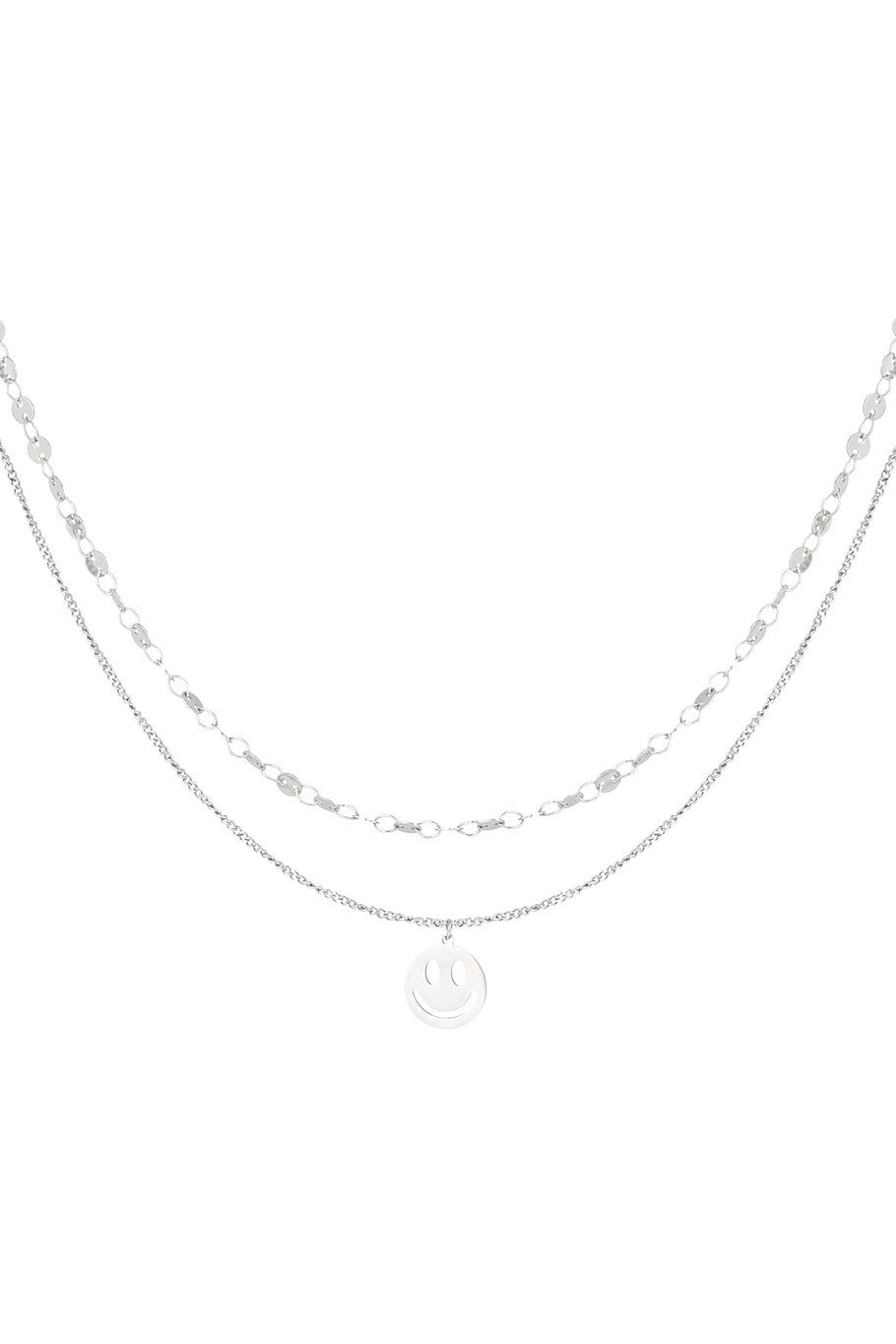 Smiley day necklace - zilver