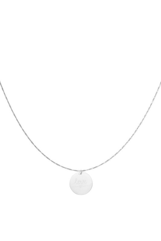 Heartfelt coin necklace - zilver