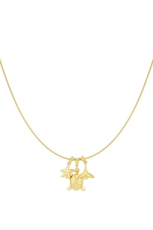 Summer oasis necklace - goud