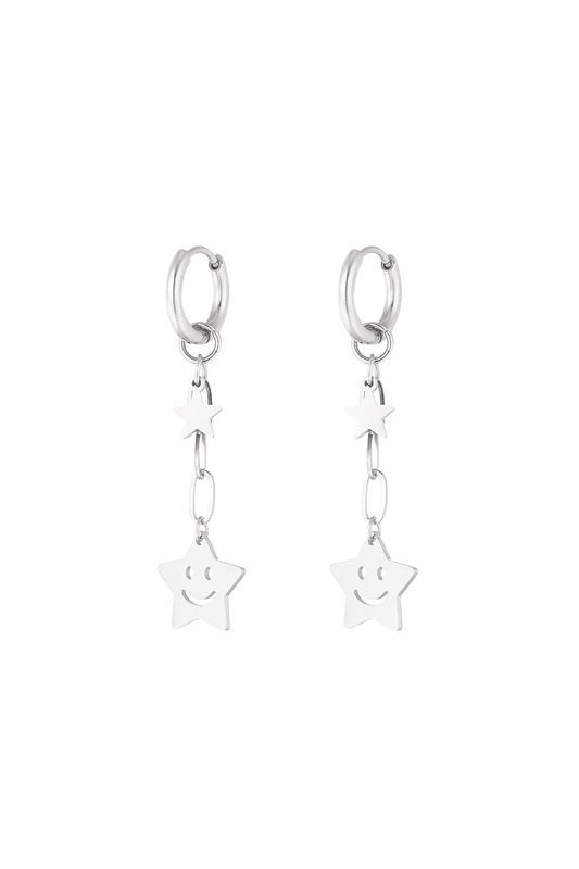 Happy star earrings - zilver