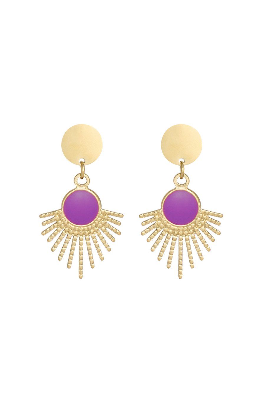 Secret soul earrings - paars/goud