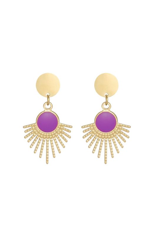 Secret soul earrings - paars/goud